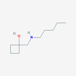 molecular formula C10H21NO B1475521 1-[(Pentylamino)methyl]cyclobutan-1-ol CAS No. 1597022-85-9