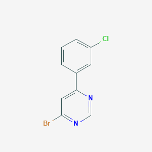 molecular formula C10H6BrClN2 B1475523 4-ブロモ-6-(3-クロロフェニル)ピリミジン CAS No. 1602726-49-7