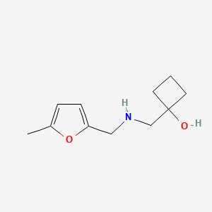 B1475525 1-({[(5-Methylfuran-2-yl)methyl]amino}methyl)cyclobutan-1-ol CAS No. 1598682-66-6