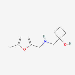 molecular formula C11H17NO2 B1475525 1-({[(5-Methylfuran-2-yl)methyl]amino}methyl)cyclobutan-1-ol CAS No. 1598682-66-6