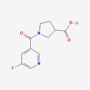 molecular formula C11H11FN2O3 B1475526 1-(5-Fluoronicotinoyl)pyrrolidine-3-carboxylic acid CAS No. 1707412-72-3
