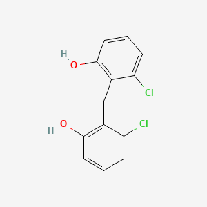 molecular formula C13H10Cl2O2 B14755276 2,2'-Methylenebis(3-chlorophenol) CAS No. 1333-15-9