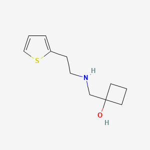 1-({[2-(Thiophen-2-yl)ethyl]amino}methyl)cyclobutan-1-ol