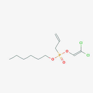 molecular formula C11H19Cl2O3P B14755293 1-[2,2-dichloroethenoxy(prop-2-enyl)phosphoryl]oxyhexane CAS No. 631-51-6