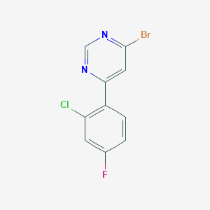 molecular formula C10H5BrClFN2 B1475533 4-Bromo-6-(2-chloro-4-fluorophenyl)pyrimidine CAS No. 1601911-12-9