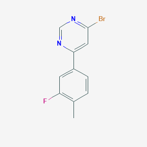 molecular formula C11H8BrFN2 B1475534 4-Bromo-6-(3-fluoro-4-methylphenyl)pyrimidine CAS No. 1601000-76-3