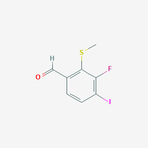 3-Fluoro-4-iodo-2-(methylthio)benzaldehyde