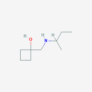 molecular formula C9H19NO B1475542 1-{[(丁烷-2-基)氨基]甲基}环丁烷-1-醇 CAS No. 1595843-89-2
