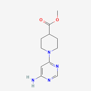 molecular formula C11H16N4O2 B1475543 Methyl 1-(6-aminopyrimidin-4-yl)piperidine-4-carboxylate CAS No. 1714222-88-4