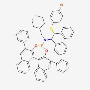 N-[(1S,2R)-2-(4-bromophenyl)sulfanyl-1,2-diphenylethyl]-N-(cyclohexylmethyl)-10,16-diphenyl-12,14-dioxa-13-phosphapentacyclo[13.8.0.02,11.03,8.018,23]tricosa-1(15),2(11),3,5,7,9,16,18,20,22-decaen-13-amine