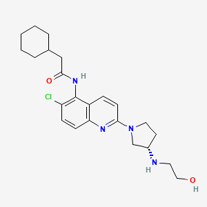 N-[6-Chloro-2-[(3S)-3-[(2-hydroxyethyl)amino]-1-pyrrolidinyl]-5-quinolinyl]-cyclohexaneacetamide