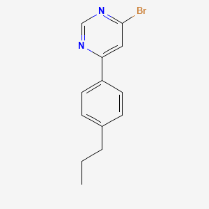 molecular formula C13H13BrN2 B1475556 4-溴-6-(4-丙基苯基)嘧啶 CAS No. 1603488-79-4