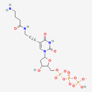 [[[5-[5-[3-(4-Aminobutanoylamino)prop-1-ynyl]-2,4-dioxopyrimidin-1-yl]-3-hydroxyoxolan-2-yl]methoxy-oxidophosphoryl]oxy-oxidophosphoryl] hydrogen phosphate