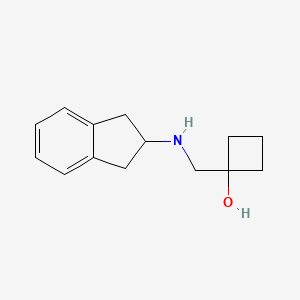 molecular formula C14H19NO B1475572 1-{[(2,3-dihydro-1H-inden-2-yl)amino]methyl}cyclobutan-1-ol CAS No. 1601181-96-7