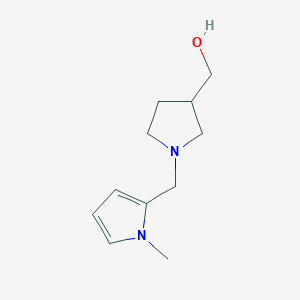 molecular formula C11H18N2O B1475573 (1-((1-methyl-1H-pyrrol-2-yl)methyl)pyrrolidin-3-yl)methanol CAS No. 1594866-58-6