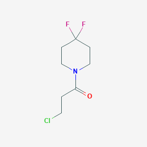 molecular formula C8H12ClF2NO B1475576 3-Chloro-1-(4,4-difluoropiperidin-1-yl)propan-1-one CAS No. 1889798-62-2