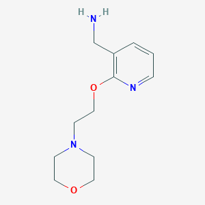 molecular formula C12H19N3O2 B1475578 {2-[2-(4-Morpholinyl)ethoxy]-3-pyridinyl}methanamine CAS No. 1894599-25-7