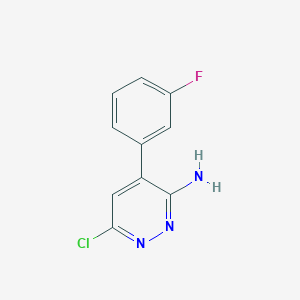 molecular formula C10H7ClFN3 B1475581 6-Chloro-4-(3-fluorophenyl)-pyridazin-3-ylamine CAS No. 1904417-41-9