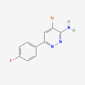 molecular formula C10H7BrFN3 B1475583 4-Bromo-6-(4-fluorophenyl)pyridazin-3-amine CAS No. 1421637-26-4