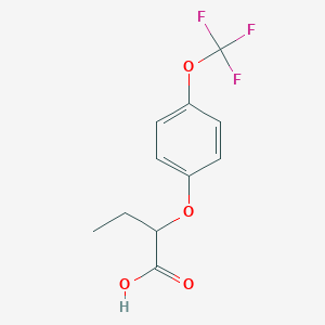 molecular formula C11H11F3O4 B1475585 2-(4-(Trifluoromethoxy)phenoxy)butanoic acid CAS No. 1538553-54-6