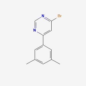 molecular formula C12H11BrN2 B1475588 4-ブロモ-6-(3,5-ジメチルフェニル)ピリミジン CAS No. 1603075-00-8