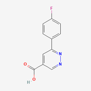 molecular formula C11H7FN2O2 B1475593 6-(4-Fluorophenyl)pyridazine-4-carboxylic acid CAS No. 1892878-64-6