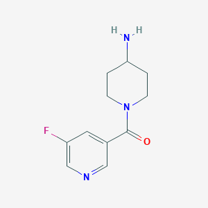 molecular formula C11H14FN3O B1475597 (4-Aminopiperidin-1-yl)(5-fluoropyridin-3-yl)methanone CAS No. 1566846-85-2