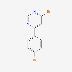 molecular formula C10H6Br2N2 B1475601 4-Bromo-6-(4-bromophenyl)pyrimidine CAS No. 1599075-39-4