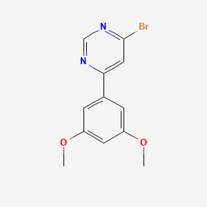 molecular formula C12H11BrN2O2 B1475603 4-Bromo-6-(3,5-dimethoxyphenyl)pyrimidine CAS No. 1771306-89-8