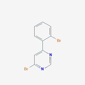 molecular formula C10H6Br2N2 B1475604 4-Bromo-6-(2-bromophenyl)pyrimidine CAS No. 1593451-38-7