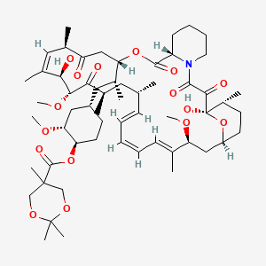 [(1R,2R,4S)-4-[(2R)-2-[(1R,9S,12S,15R,16E,18R,19R,21R,23S,24Z,26E,28E,30S,32S,35R)-1,18-dihydroxy-19,30-dimethoxy-15,17,21,23,29,35-hexamethyl-2,3,10,14,20-pentaoxo-11,36-dioxa-4-azatricyclo[30.3.1.04,9]hexatriaconta-16,24,26,28-tetraen-12-yl]propyl]-2-methoxycyclohexyl] 2,2,5-trimethyl-1,3-dioxane-5-carboxylate