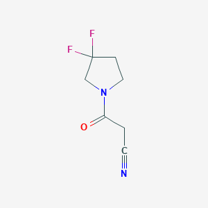 molecular formula C7H8F2N2O B1475612 3-(3,3-Difluoropyrrolidin-1-yl)-3-oxopropanenitrile CAS No. 1862745-97-8