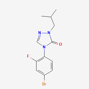 molecular formula C12H13BrFN3O B1475614 4-(4-bromo-2-fluorophenyl)-1-isobutyl-1H-1,2,4-triazol-5(4H)-one CAS No. 1632497-68-7