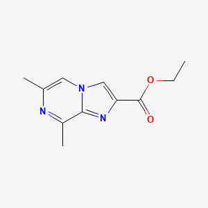 molecular formula C11H13N3O2 B1475616 Ethyl 6,8-dimethylimidazo[1,2-a]pyrazine-2-carboxylate CAS No. 1643412-32-1