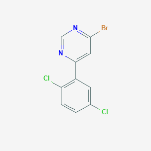 molecular formula C10H5BrCl2N2 B1475619 4-溴-6-(2,5-二氯苯基)嘧啶 CAS No. 1598275-03-6