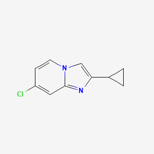 molecular formula C10H9ClN2 B1475621 7-氯-2-环丙基咪唑并[1,2-a]吡啶 CAS No. 1896353-47-1