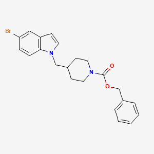 molecular formula C22H23BrN2O2 B1475626 benzyl 4-((5-bromo-1H-indol-1-yl)methyl)piperidine-1-carboxylate CAS No. 1808957-45-0