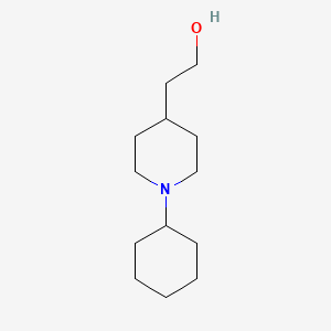 molecular formula C13H25NO B1475631 2-(1-Cyclohexylpiperidin-4-yl)ethan-1-ol CAS No. 1893828-80-2