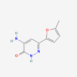 molecular formula C9H9N3O2 B1475633 4-Amino-6-(5-methylfuran-2-yl)pyridazin-3-ol CAS No. 1894316-12-1