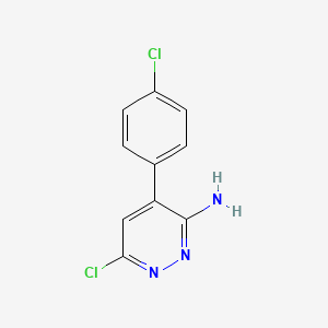 molecular formula C10H7Cl2N3 B1475636 6-Chloro-4-(4-chlorophenyl)-pyridazin-3-ylamine CAS No. 1903192-79-9