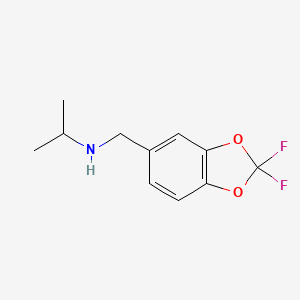 molecular formula C11H13F2NO2 B1475642 (2,2-Difluorobenzo[1,3]dioxol-5-ylmethyl)-isopropylamine CAS No. 1892501-79-9