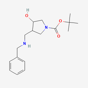 tert-Butyl 3-[(benzylamino)methyl]-4-hydroxypyrrolidine-1-carboxylate