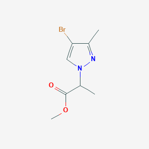 molecular formula C8H11BrN2O2 B1475651 Methyl 2-(4-bromo-3-methyl-1H-pyrazol-1-yl)propanoate CAS No. 1858255-21-6