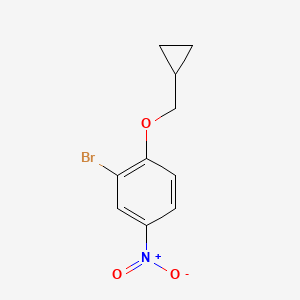 molecular formula C10H10BrNO3 B1475662 2-Bromo-1-cyclopropylmethoxy-4-nitrobenzene CAS No. 1369836-75-8