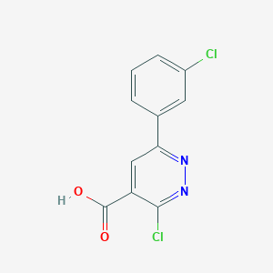 molecular formula C11H6Cl2N2O2 B1475668 3-氯-6-(3-氯苯基)吡啶二嗪-4-羧酸 CAS No. 1892861-82-3