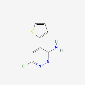 molecular formula C8H6ClN3S B1475669 6-Chloro-4-thiophen-2-yl-pyridazin-3-ylamine CAS No. 1903632-40-5