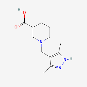 1-((3,5-dimethyl-1H-pyrazol-4-yl)methyl)piperidine-3-carboxylic acid