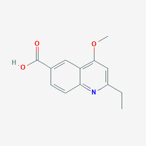 molecular formula C13H13NO3 B1475677 2-Ethyl-4-methoxyquinoline-6-carboxylic acid CAS No. 2098097-71-1