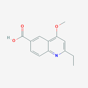 molecular formula C13H13NO3 B1475677 2-乙基-4-甲氧基喹啉-6-羧酸 CAS No. 2098097-71-1