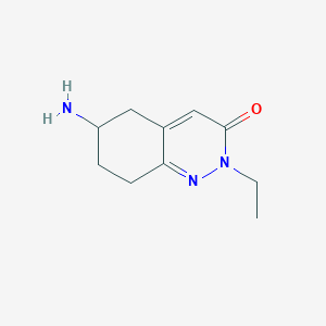 molecular formula C10H15N3O B1475678 6-amino-2-ethyl-5,6,7,8-tetrahydrocinnolin-3(2H)-one CAS No. 2091223-26-4